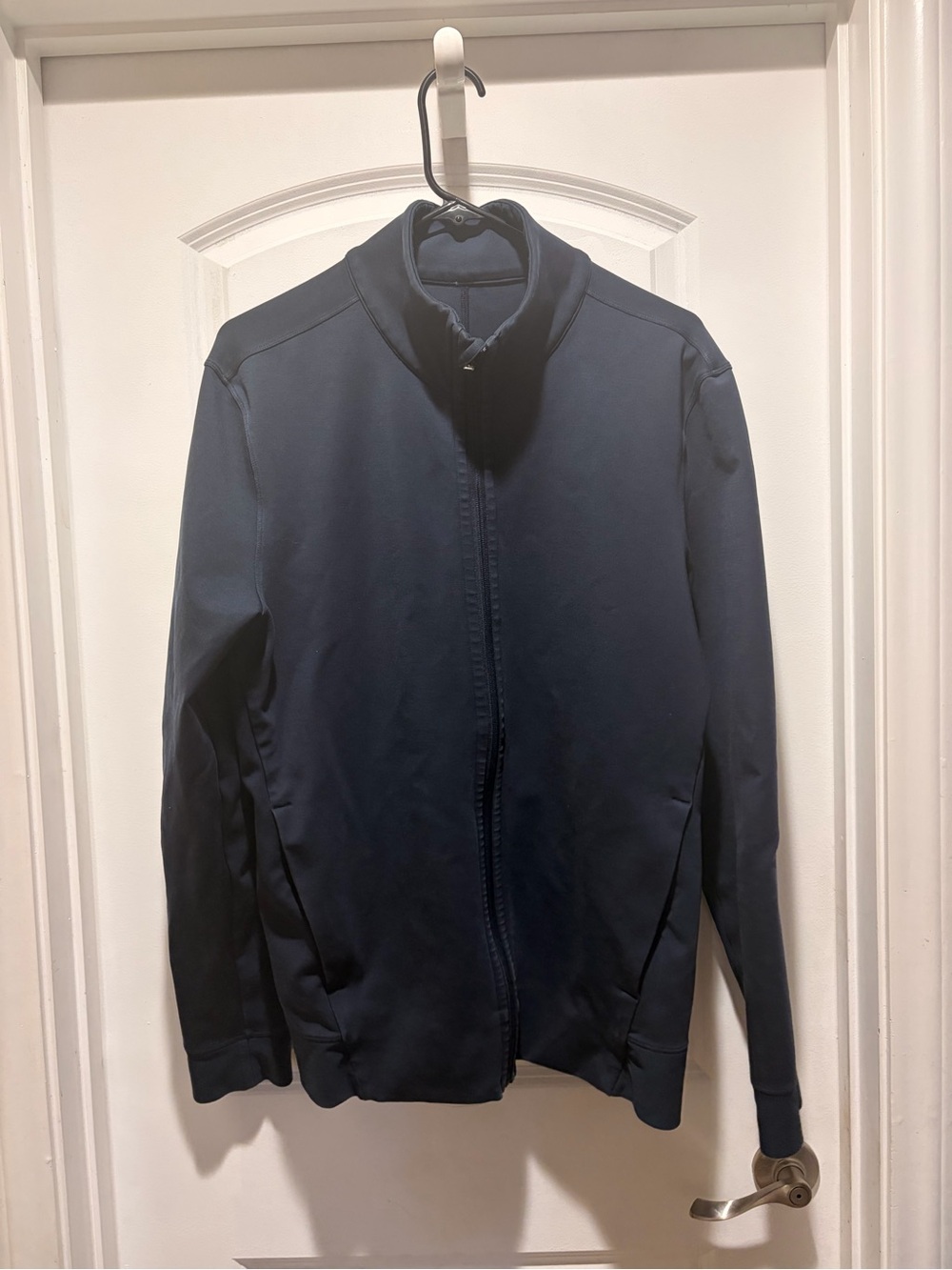 Lululemon Jacket Men Large Blue Mainstay Zip Track Reflective Strip Sport